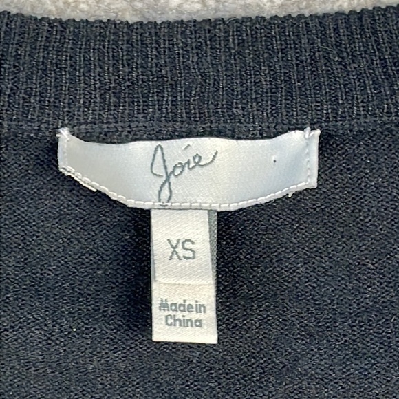 Joie Melena Snow Leopard Silk Wool Cashmere Blend Sweater Lightweight Soft XS - Picture 8 of 10